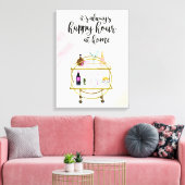 Gelukkig uur thuis canvas afdruk (Insitu (Woonkamer))