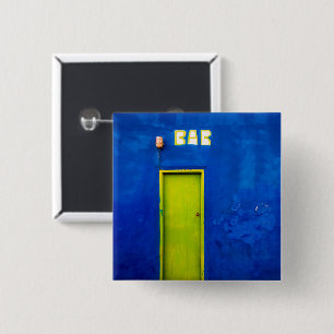 Gelukkig uur vierkante button 5,1 cm