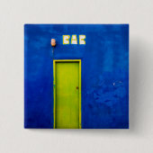 Gelukkig uur vierkante button 5,1 cm (Voorkant)