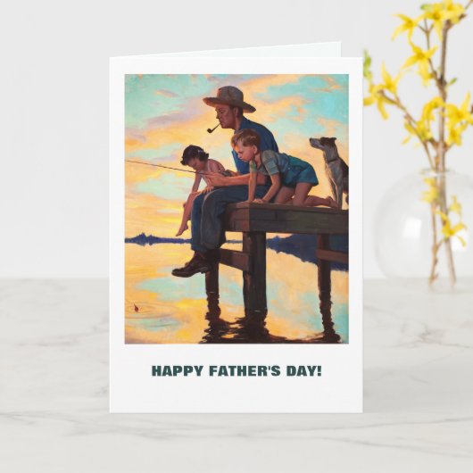 Gelukkig Vaderdag.  aangepaste Kaarten (Gele Bloem)