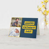 Gelukkig Vaderdag Fotokaart Kaart (Gele Bloem)