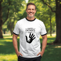 Gelukkig Vaderdag Handprint T-Shirt