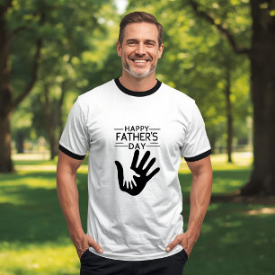 Gelukkig Vaderdag Handprint T-Shirt