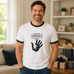 Gelukkig Vaderdag Handprint T-Shirt