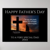 Gelukkig Vaderdag MAN WIE NODIG HEEFT VOOR GOD Poster (Voorkant)