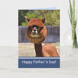 Gelukkig Vaderdag met grappige Alpaca! Kaart