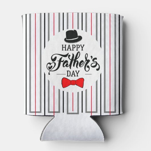 Gelukkig Vaderdag Pet en Stropdas Blikjeskoeler (Achterkant)