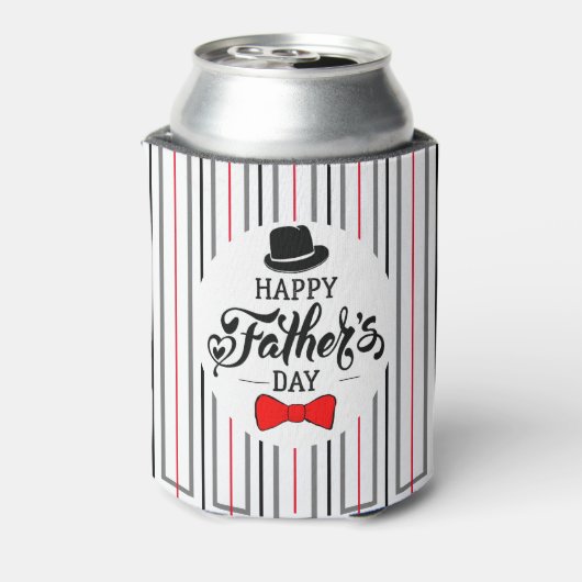 Gelukkig Vaderdag Pet en Stropdas Blikjeskoeler (Blikje Achterkant)