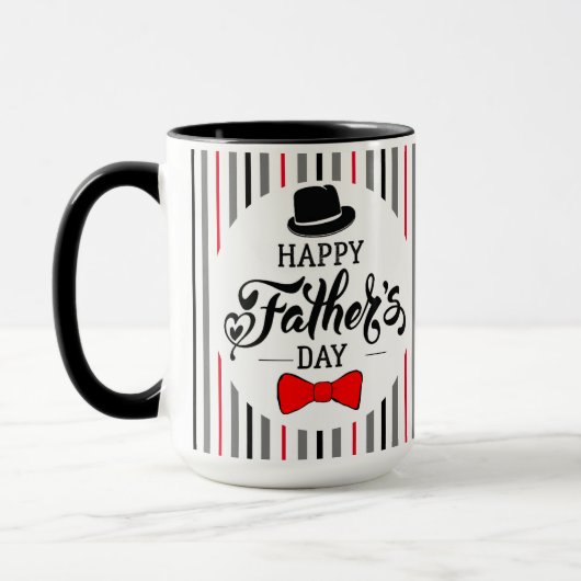 Gelukkig Vaderdag Pet en Stropdas Mok (Links)