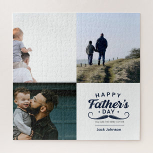 Gelukkig Vaderdag Snor Tribute Design Legpuzzel