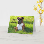 Gelukkig Vaderdag ... Van de Boxer Dog Kaart (Gele Bloem)