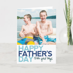 Gelukkig Vaderdag van uw Jongens! Kaart