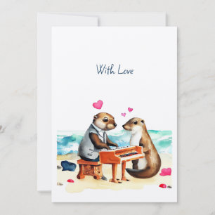 Gelukkig Valentijn Otter Feestdagenkaart