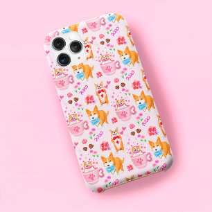 Gelukkig Valentijns Corgi-dagpatroon iPhone 13 Hoesje