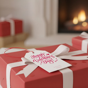 Gelukkig Valentijnsdag Cadeaubijschrift – Romantis Cadeaulabel