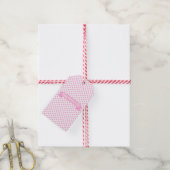 Gelukkig Valentijnsdag | Cute Pink Hearts Pattern Cadeaulabel (Met Touw)