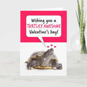 Gelukkig Valentijnsdag Cute Turtle Humor Feestdagen Kaart