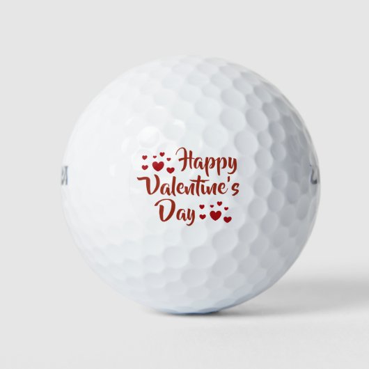 Gelukkig Valentijnsdag Golfvallen Golfballen (Voorkant)