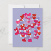 Gelukkig Valentijnsdag hart Feestdagenkaart (Voorkant)