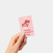 Gelukkig Valentijnsdag Hart Geschenkdoos Label Badge (Handheld)