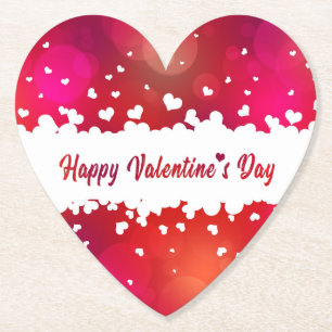 Gelukkig Valentijnsdag harthart Onderzetter