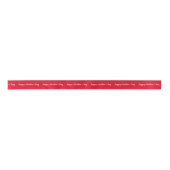 Gelukkig Valentijnsdag, helder rood en wit script Lint (Voorkant)