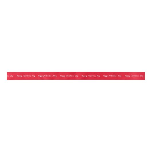 Gelukkig Valentijnsdag, helder rood en wit script Lint (Voorkant)