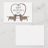 Gelukkig Valentijnsdag | Hoorten en dachthonden Notitiekaartje (Voorkant / Achterkant)