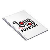 Gelukkig Valentijnsdag - hou van je eeuwig Afbeeld Notitieboek (Rechterzijde)