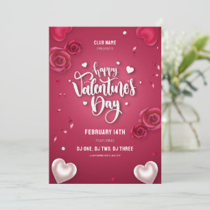 Gelukkig Valentijnsdag Kaart Valentijnsdag Feest