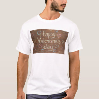 Gelukkig valentijnsdag krijtbord t-shirt