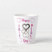 gelukkig - valentijnsdag latte mok (Voorkant)