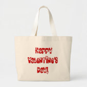 Gelukkig Valentijnsdag met hart Grote Tote Bag (Voorkant)