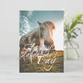 Gelukkig Valentijnsdag met uitziende paarden (Staand voorkant)