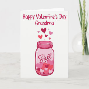 Gelukkig Valentijnsdag Oma Hartjes Kaart