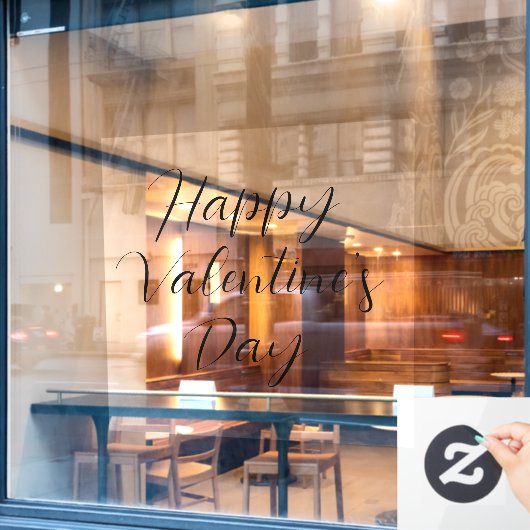 Gelukkig Valentijnsdag Raamsticker (Cafe Raam)