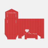 Gelukkig Valentijnsdag roodwitte harten Bedankdoosjes (Uitgevouwen)