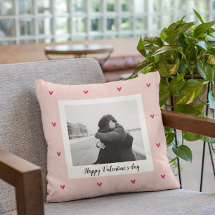 Gelukkig Valentijnsdag Roze en rood hart Cadea Buitenkussen