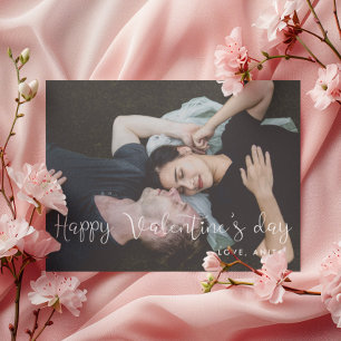 Gelukkig Valentijnsdag schattige fotokaart Feestdagenkaart