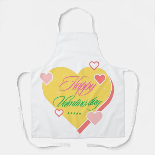 Gelukkig Valentijnsdag Schort (Voorkant)