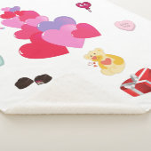 Gelukkig Valentijnsdag Sherpa Fleece Blanket. Sherpa Deken (3/4)