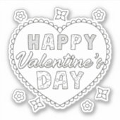 Gelukkig Valentijnsdag Sticker (Voorkant)