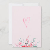 Gelukkig Valentijnsdag Watercolor Bloemen Vakantie Feestdagenkaart (Achterkant)