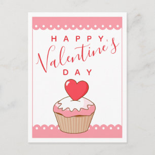 Gelukkig Valentijnsdag Zoete Valentijn Cupcake Briefkaart