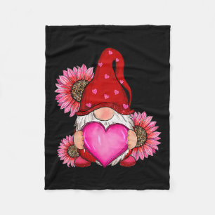 Gelukkig Valentijnsdaggnoom met luipaard zonnebloe Fleece Deken