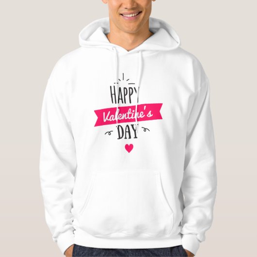 gelukkig van valentijnsdag hoodie (Voorkant)
