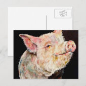 Gelukkig varken. briefkaart (Voorkant / Achterkant)