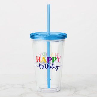 Gelukkig Verjaardag Acryl Drinkbeker