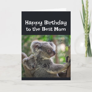 Gelukkig Verjaardag Beste Moeder Mooie Koala Beer Kaart