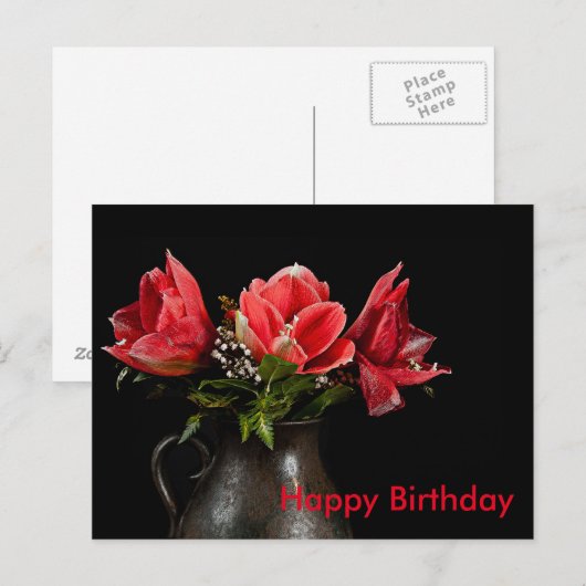 Gelukkig Verjaardag Briefkaart (Voorkant / Achterkant)